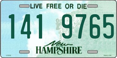 NH license plate 1419765