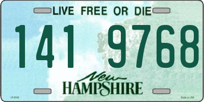 NH license plate 1419768