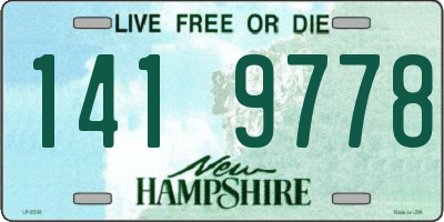 NH license plate 1419778