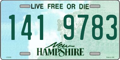 NH license plate 1419783