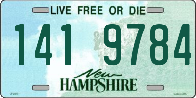 NH license plate 1419784