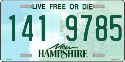 NH license plate 1419785