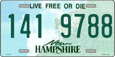 NH license plate 1419788