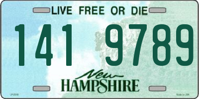 NH license plate 1419789