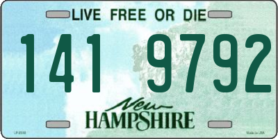 NH license plate 1419792