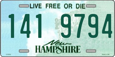 NH license plate 1419794