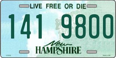 NH license plate 1419800