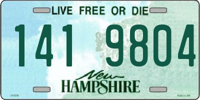 NH license plate 1419804