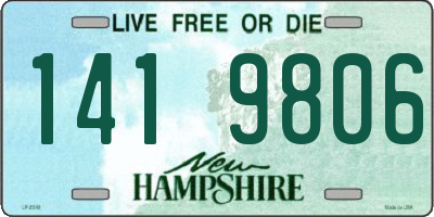 NH license plate 1419806