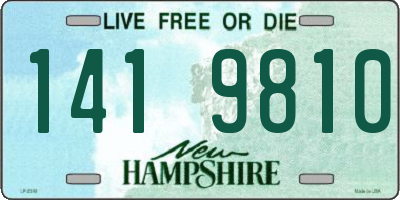 NH license plate 1419810