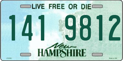 NH license plate 1419812