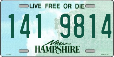 NH license plate 1419814