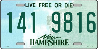 NH license plate 1419816