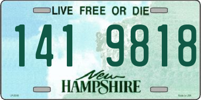NH license plate 1419818