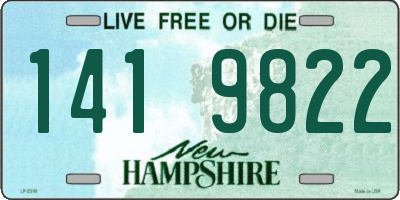 NH license plate 1419822