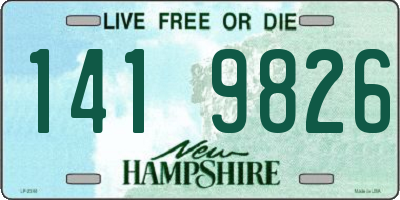 NH license plate 1419826