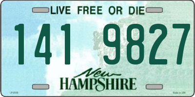 NH license plate 1419827