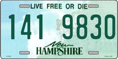 NH license plate 1419830