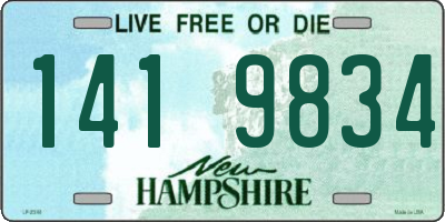 NH license plate 1419834