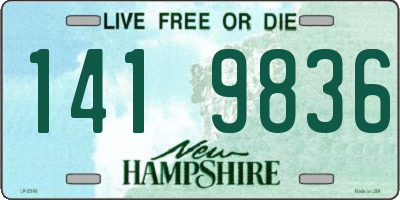 NH license plate 1419836