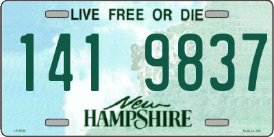 NH license plate 1419837