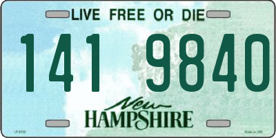 NH license plate 1419840