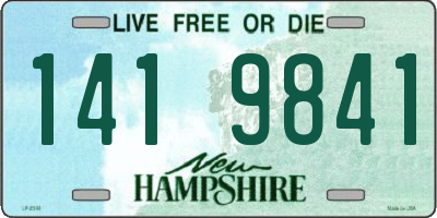 NH license plate 1419841