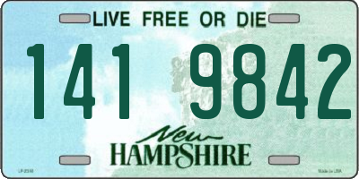 NH license plate 1419842
