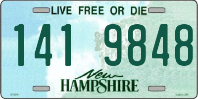 NH license plate 1419848