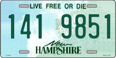 NH license plate 1419851