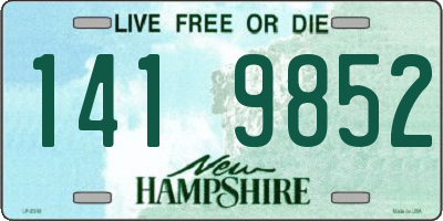 NH license plate 1419852