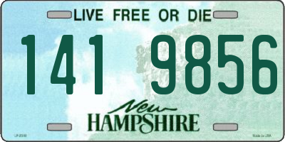 NH license plate 1419856