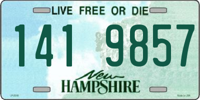 NH license plate 1419857