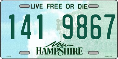 NH license plate 1419867