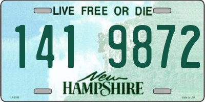 NH license plate 1419872