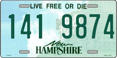 NH license plate 1419874