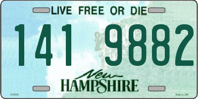 NH license plate 1419882