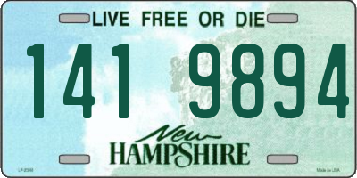NH license plate 1419894