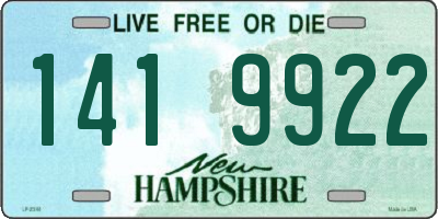NH license plate 1419922