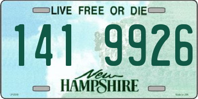 NH license plate 1419926
