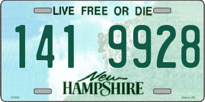 NH license plate 1419928