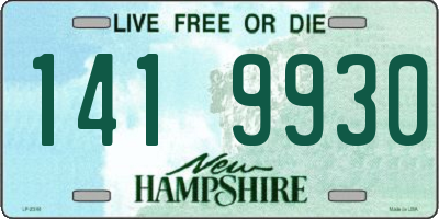 NH license plate 1419930