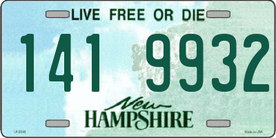 NH license plate 1419932