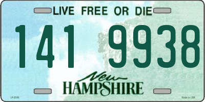 NH license plate 1419938