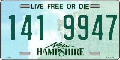 NH license plate 1419947