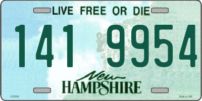 NH license plate 1419954