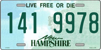 NH license plate 1419978