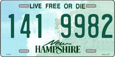 NH license plate 1419982