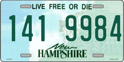 NH license plate 1419984