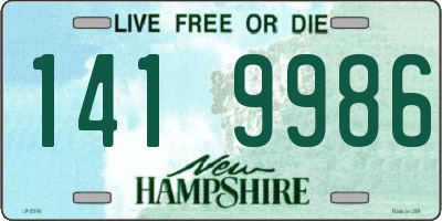 NH license plate 1419986